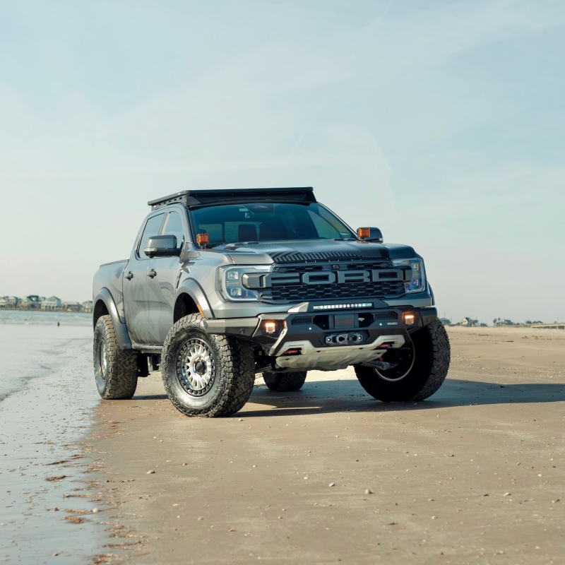 Ford Ranger Raptor Front Bumper - Rival 4x4 - Aluminum w/Winch Mount and Recovery Points - `24-`26